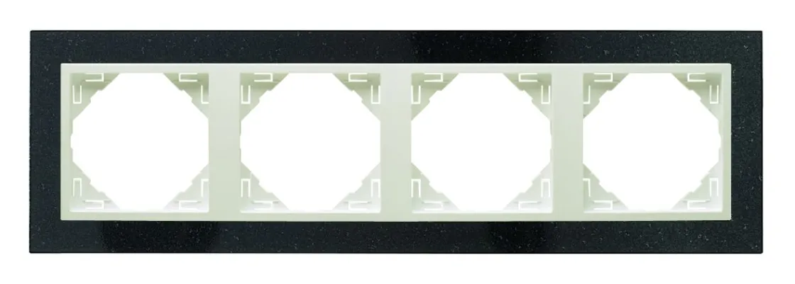 PLAQUE QUADRUPLE GRANITE/GLACE