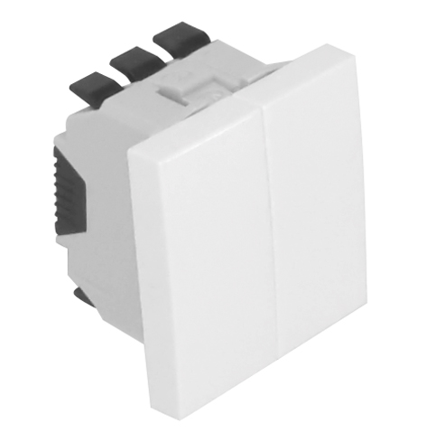 Rocker Push-button/Two-way Switch - 2 Modules