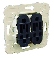 Double Rocker Push-button with Orienting Light 12V