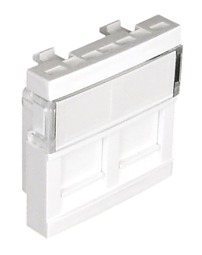 Face Plate for 2 RJ45 Connectors - 2 Modules